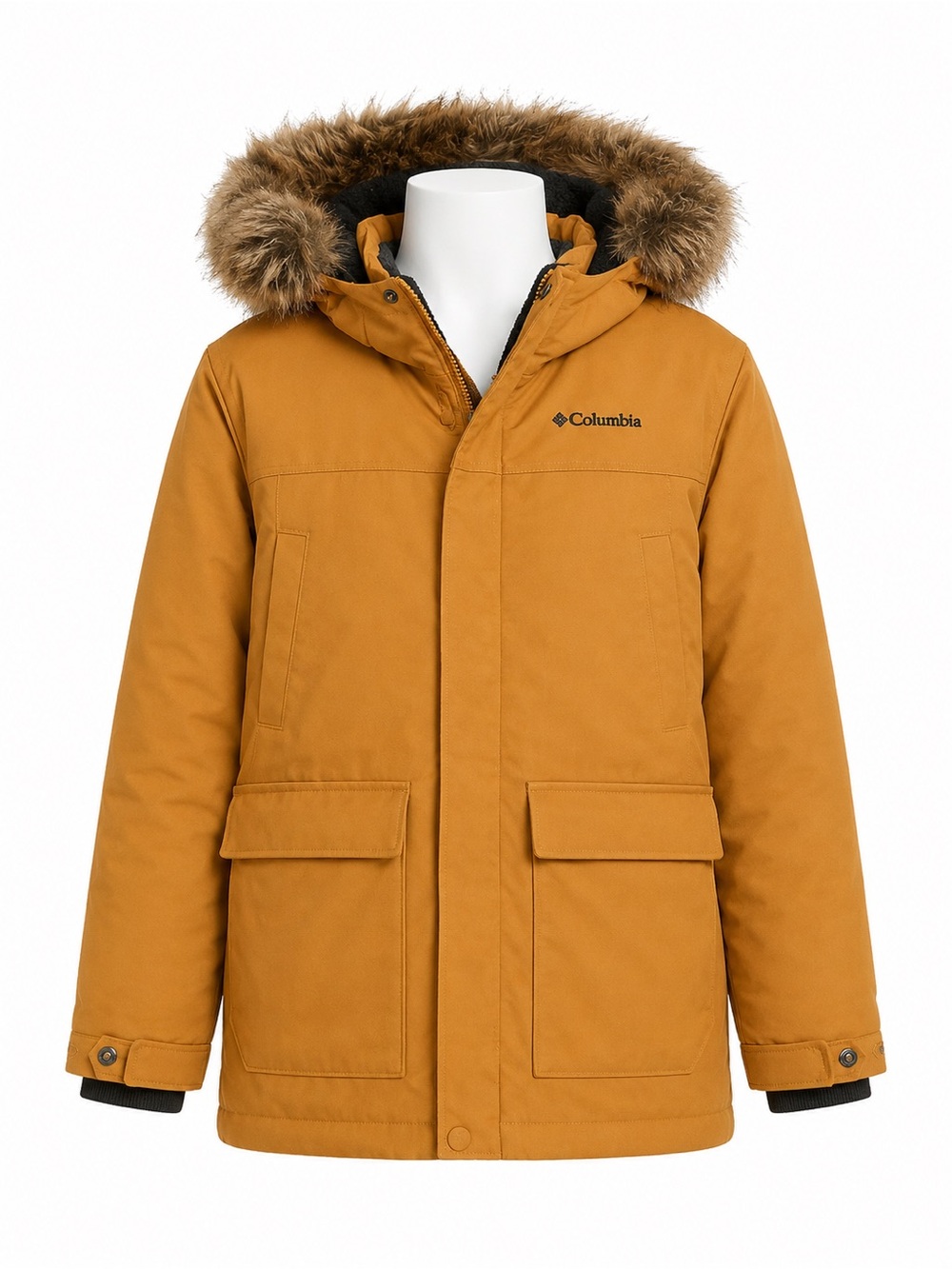 Size L (14/16) Columbia Kids Faux Fur Hooded Down Winter Parka Coat
